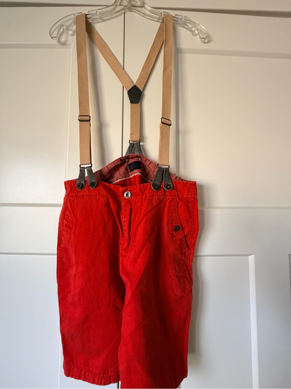 Diesel red suspenders